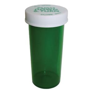 Medicine Vial Plastic 13 Dram Green Reusable 320/Ca