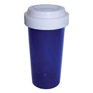 Medicine Vial Plastic 20 Dram Blue Reusable 270/Ca