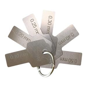 ContacEZ Incremental Thickness Gauge .01/.02/.025/.03/.04/.05 SS 6Sz Slvr Ea