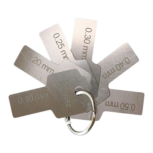 ContacEZ Incremental Thickness Gauge .01/.02/.025/.03/.04/.05 SS 6Sz Slvr Ea