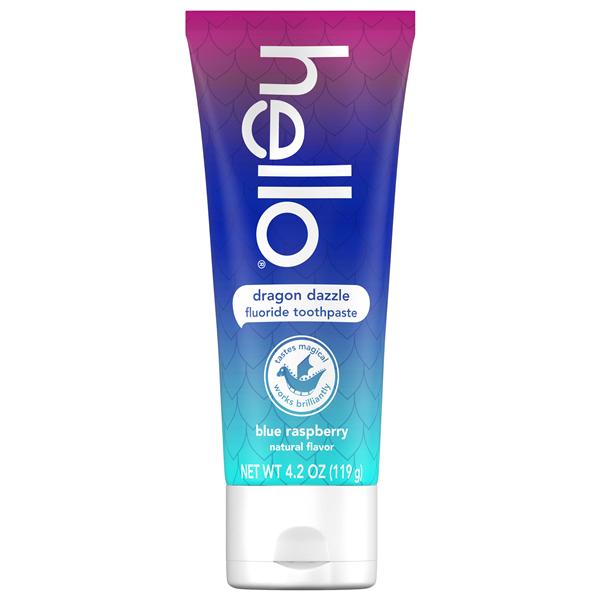 Hello Dragon Dazzle Toothpaste 2+ Years 4.2 oz Blue Raspberry 12/Ca