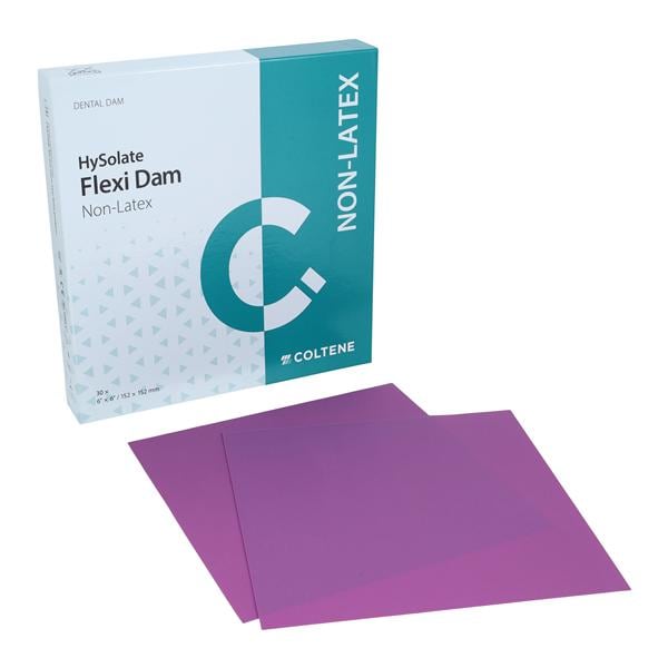 HySolate Flexi-Dam LF Rubber Dam 6 in x 6 in Md Gg 30/Bx