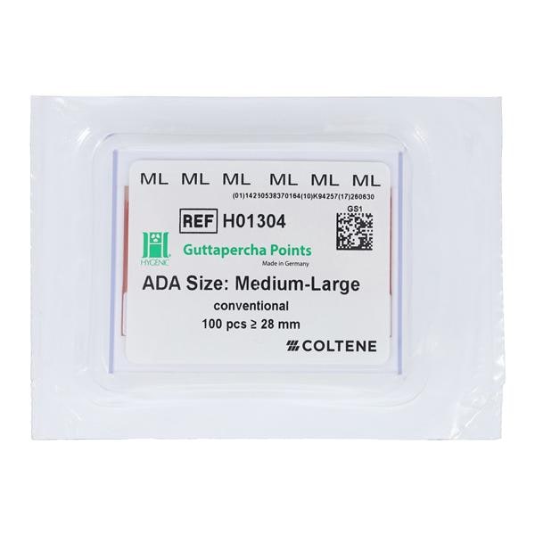 Hygenic Gutta Percha Points Medium / Large Pink 5Vls/Bx