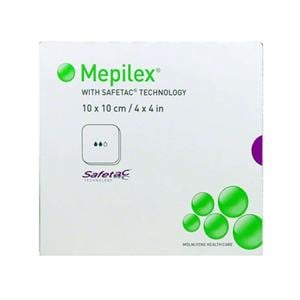 Mepilex Foam Dressing 4x4" Sterile Non-Adherent Self-Adhesive Absorbent LF, 14 BX/CA