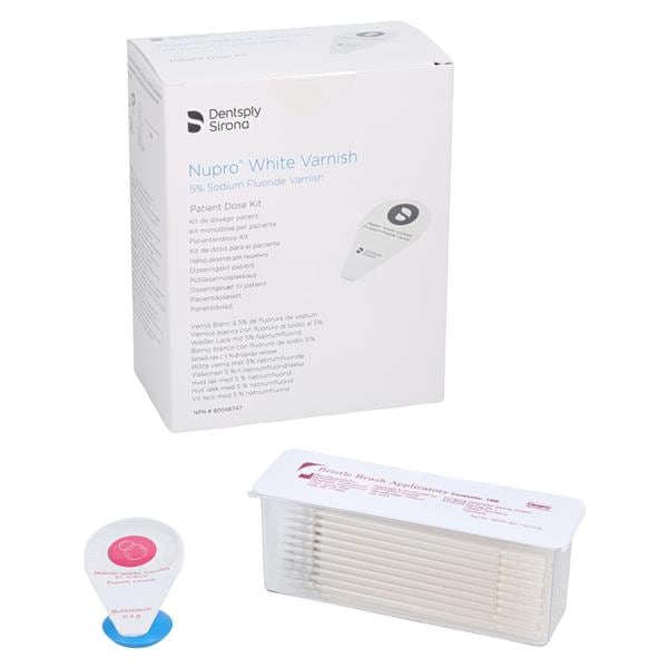 NUPRO Fluoride Varnish Unit Dose 5% NaF 0.4 mL Bubblegum White 100/Bx