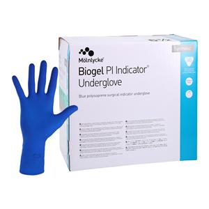 Biogel PI Indicator Polyisoprene Surgical Undergloves 6.5 Blue 50/Bx, 4 BX/CA