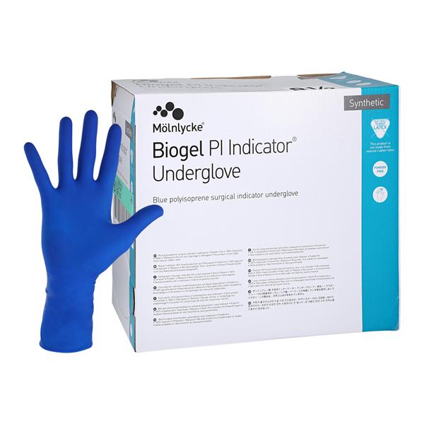 Biogel PI Indicator Polyisoprene Surgical Undergloves 8.5 Blue, 4 BX/CA