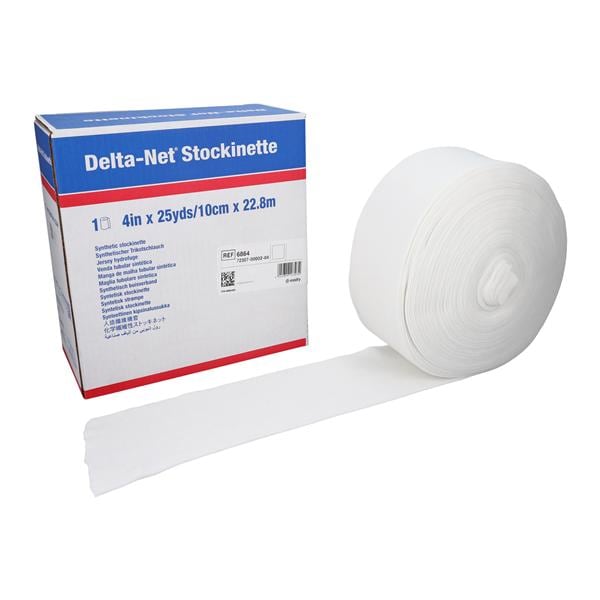 Delta-Net Orthopedic Stockinette White 4"x25yd, 2 RL/CA