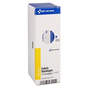First Aid Only Adhesive Bandage Woven Fabric 1x3" Tan Sterile 25/Bx