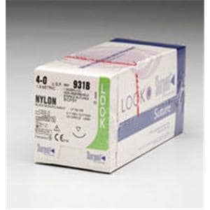 _ Suture 7-0 18" Nylon Monofilament C-1 Black 12/Bx