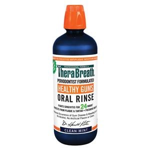 TheraBreath Clean Mint Mouth Rinse 1 Liter 2/Pk
