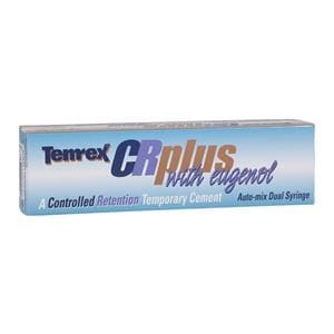 Temrex CR Plus Eugenol Temporary Cement White Syringe Kit Ea