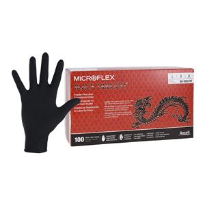 MICROFLEX Black Dragon Latex Exam Gloves Large Black Non-Sterile 100/Bx