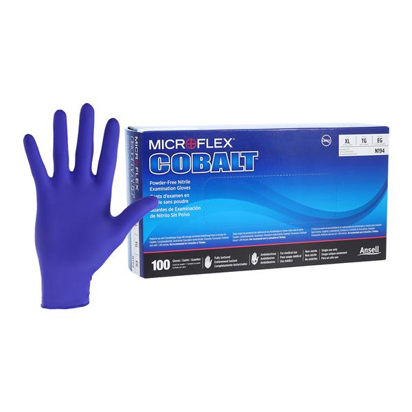 MICROFLEX Cobalt Nitrile Exam Gloves X-Large Blue Non-Sterile 100/Bx