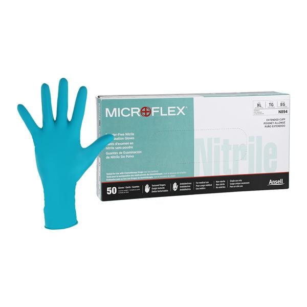 MICROFLEX N89 Nitrile Exam Gloves X-Large Green Non-Sterile 50/Bx, 10 BX/CA