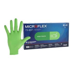 MICROFLEX Neosoft Neoprene Exam Gloves Large Green Non-Sterile 100/Bx
