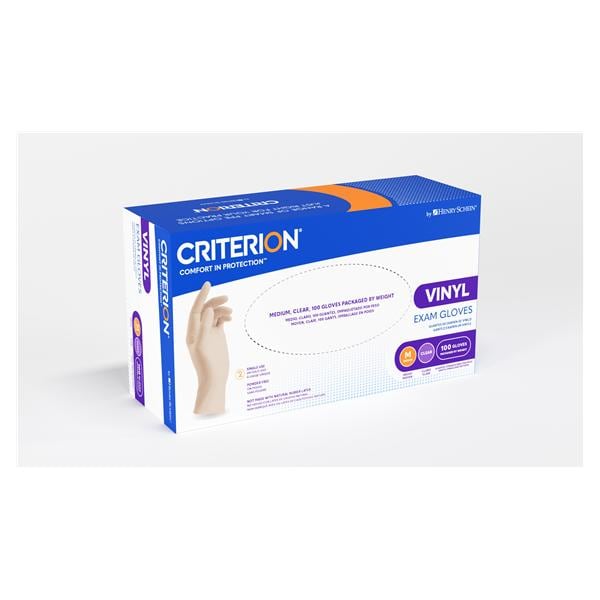 Criterion Vinyl Exam Gloves X-Large Standard Clear Non-Sterile