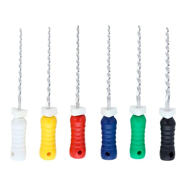 Endoflex Hand Instruments Reamer 21 mm Size 45-80 Stainless Steel Assorted 6/Bx