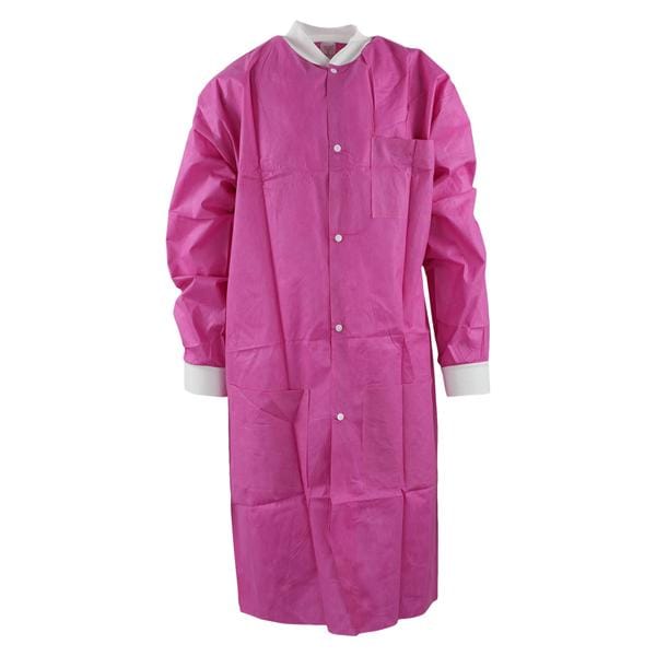 Criterion Protective Lab Coat SMS Small Raspberry 10/Pk
