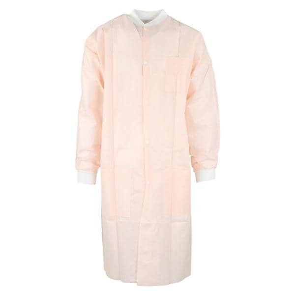 Criterion Protective Lab Coat SMS Medium Light Pink 10/Pk