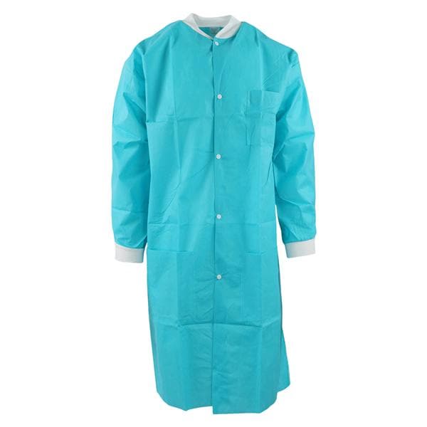 Criterion Protective Lab Coat SMS Medium Teal 10/Pk