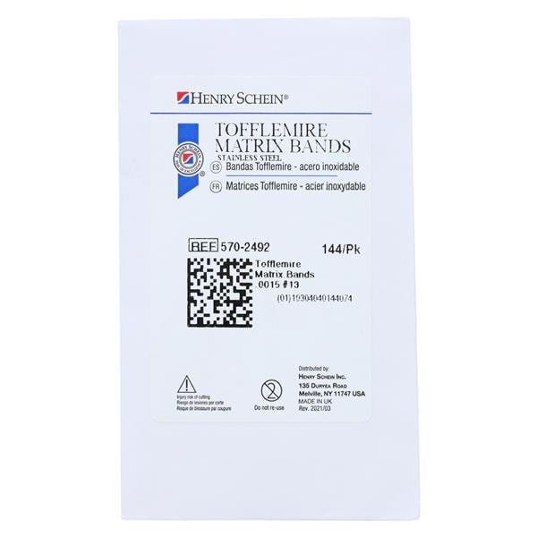 Tofflemire Matrix Band 0.0015 in 13 144/Pk