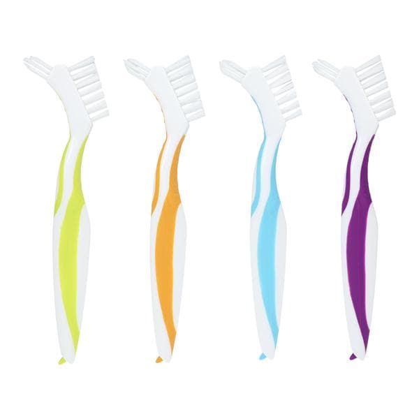 Acclean Denture Brush Assorted Colors 38 Tuft 12/Bx