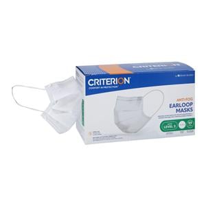 Criterion Mask ASTM Level 3 Anti-Fog White Adult 50/Bx