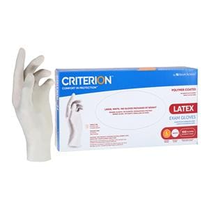 Criterion Polymer Coated Latex Exam Gloves Large Natural Non-Sterile 100/Bx