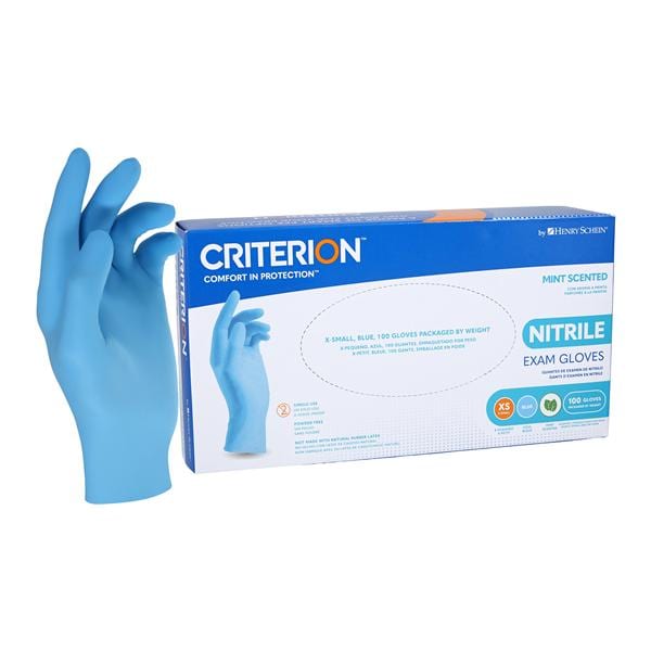 Criterion Nitrile Exam Gloves X-Small Blue Non-Sterile 100/Bx