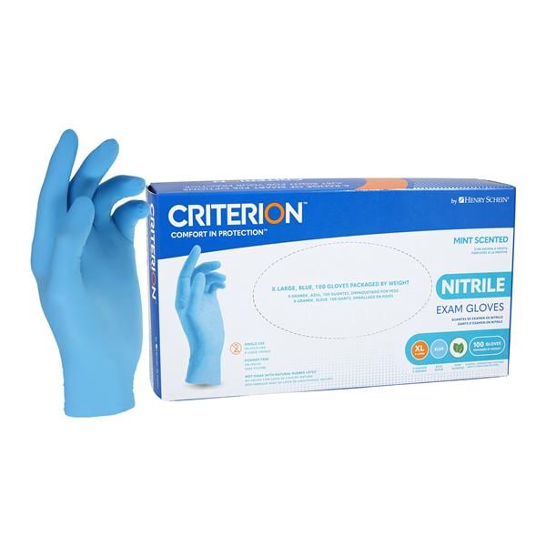 Criterion Nitrile Exam Gloves X-Large Blue Non-Sterile 100/Bx