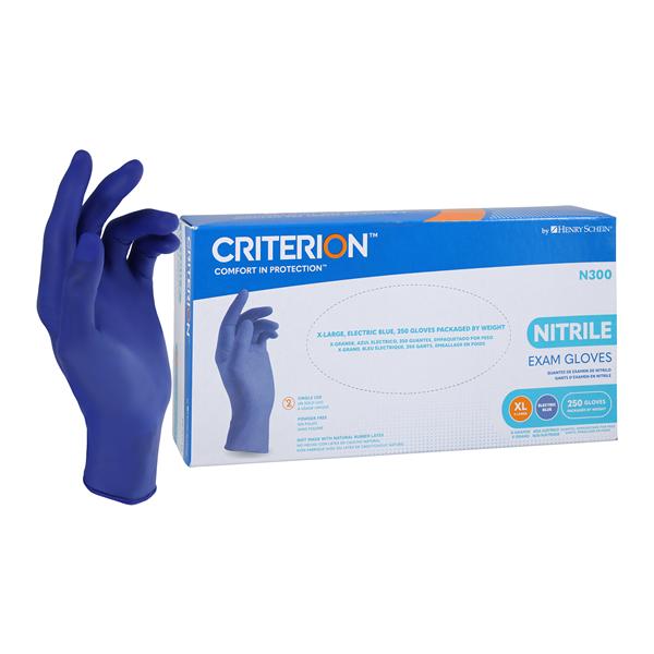 Criterion N300 Nitrile Exam Gloves X-Large Electric Blue Non-Sterile 250/Bx