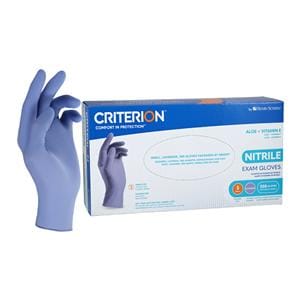 Criterion Aloe + Vitamin E Nitrile Exam Gloves Small Lavender Non-Sterile 200/Bx