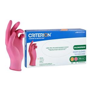 Criterion Chloroprene Exam Gloves Large Pink Non-Sterile 100/Bx