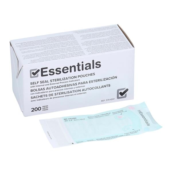 Essentials Sterilization Pouch Self Seal 2.25 in x 4 in 200/Bx, 12 BX/CA