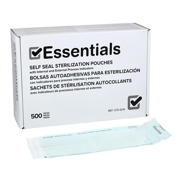 Essentials Sterilization Pouch Self Seal 3.5 in x 9 in 500/Bx, 8 BX/CA