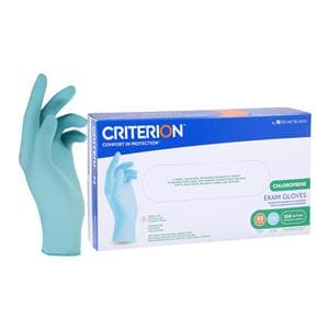 Criterion Chloroprene Exam Gloves X-Small Aqua Blue Non-Sterile 100/Bx, 10 BX/CA