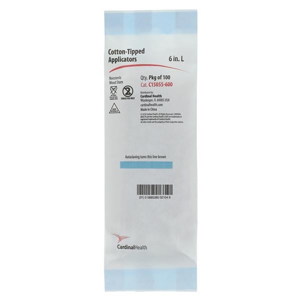Applicator 6 in Wood Shaft Non Sterile 100/Pk, 100 PK/CA