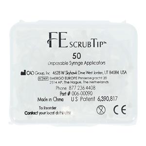 FE Scrub Tip Flocked Bulb Tips Black 50/Pk