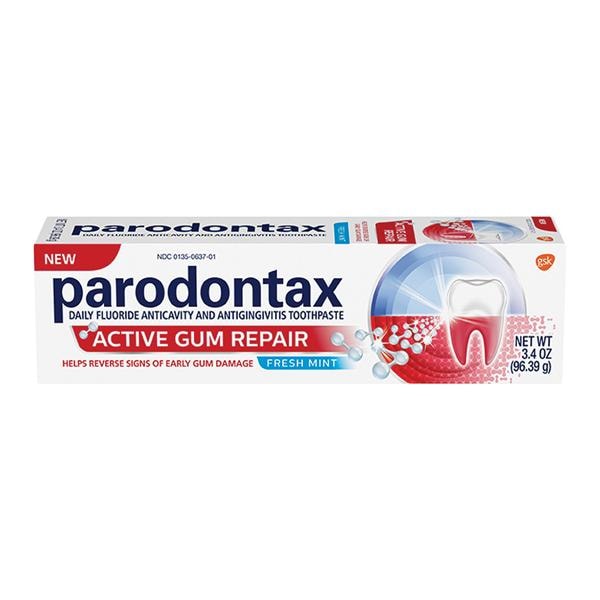 Parodontax Active GUM Repair Tube Fresh Mint Toothpaste 3.4 oz Ea, 12 EA/CA