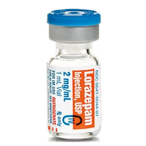 Ativan Injection 2mg/mL Vial 1mL 25/Package