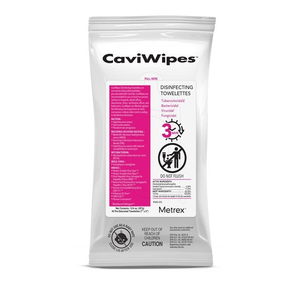CaviWipes Surface Disinfectant Flat Pack 45/Pk