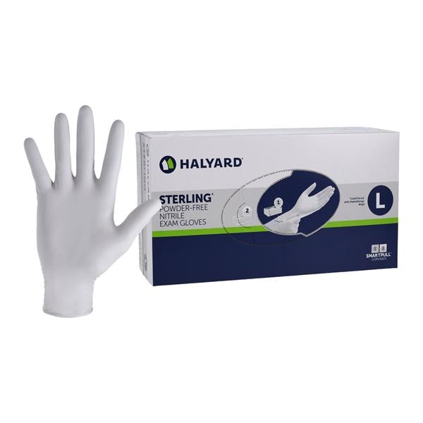 Sterling Nitrile Exam Gloves Large Sterling Silver Non-Sterile 200/Bx, 10 BX/CA