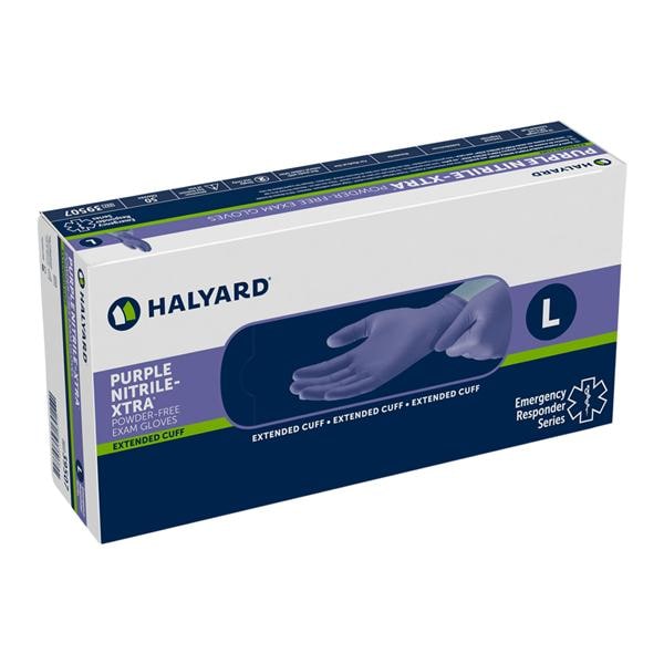 Purple Nitrile Nitrile Exam Gloves Large Purple Non-Sterile 50/Bx, 10 BX/CA