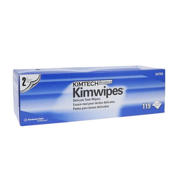 Kimtech Kimwipes Wipe Cellulose 2 Ply 11.22 in x 12.3 in White 120/Bx
