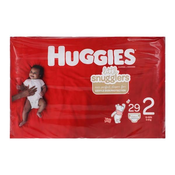 Huggies Diaper Maximum Unisex White Fragrance Free Disney Size 2 12-18lbs 29/Pk