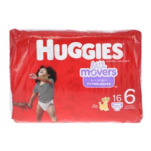 Huggies Little Movers Diaper Max Unisex Wt Frgrnc Fr Disney Size 6 35lbs+ 16/PK