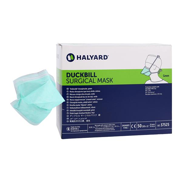 Surgical Mask Not Rated Green 50/Bx, 6 BX/CA