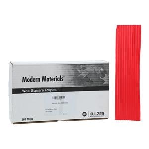 Modern Materials Utility Wax Periphery Square Rope 3/16" x 11" Red 286/Bx