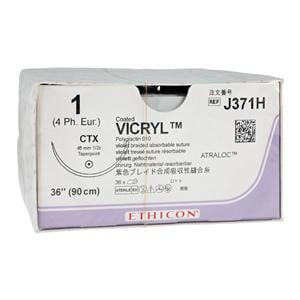 Vicryl Suture 1 36" Polyglactin 910 Braid CTX Violet 36/Bx